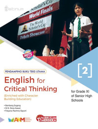 Image of ENGLISH FOR CRITICAL THINKING ( 2 ) GRADE XI