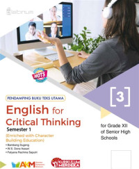 Image of ENGLISH FOR CRITICAL THINKING ( 3 ) GRADE XII